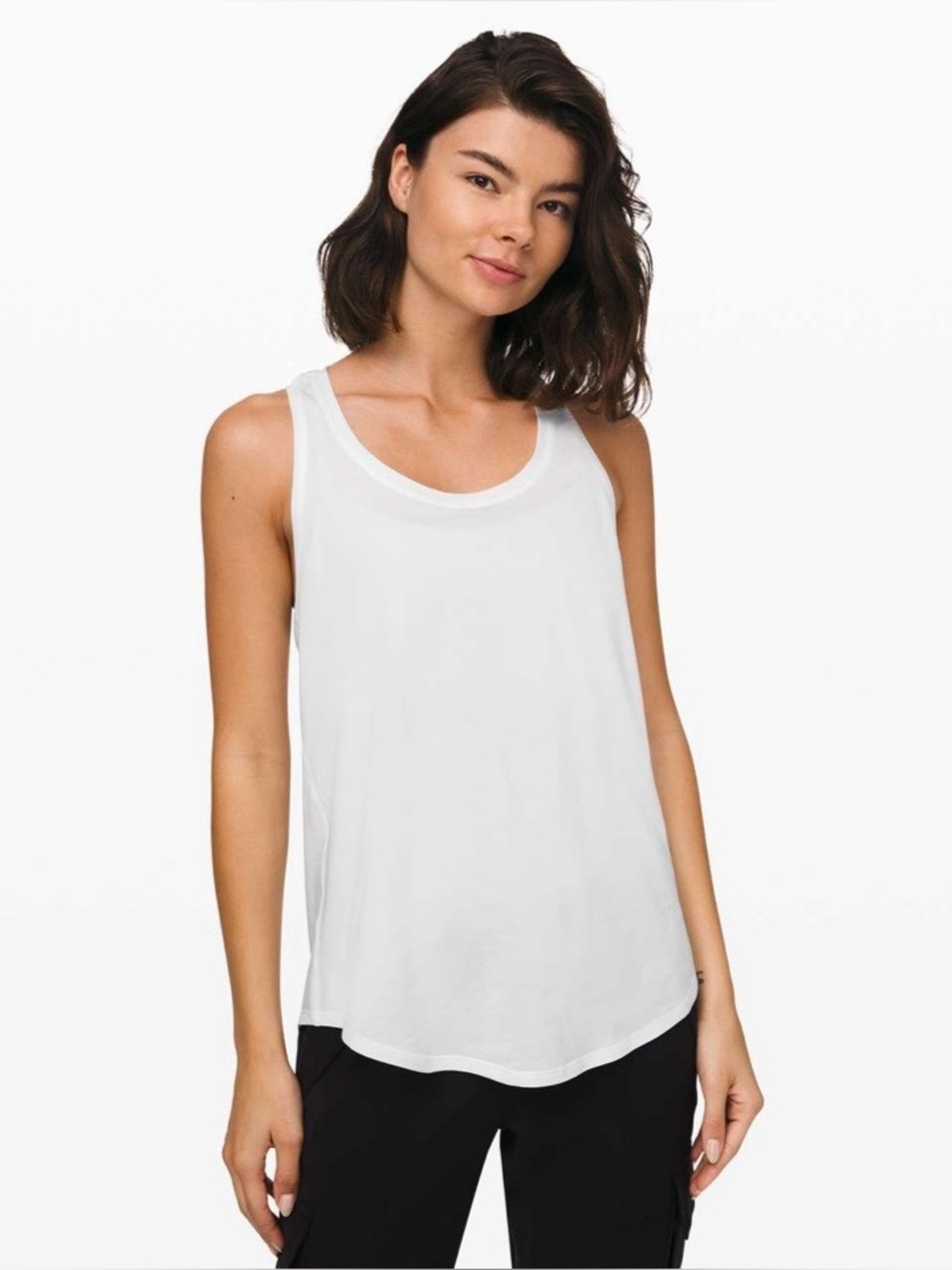 lululemon athletica White Love Tank *Pleated Racerback